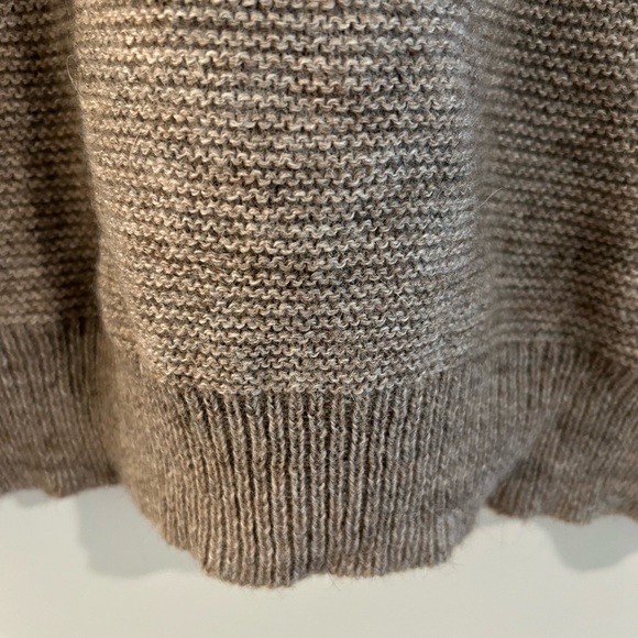 J Crew Alpaca Sequin V Neck Sweater Tan Black Size XL - Picture 8 of 10